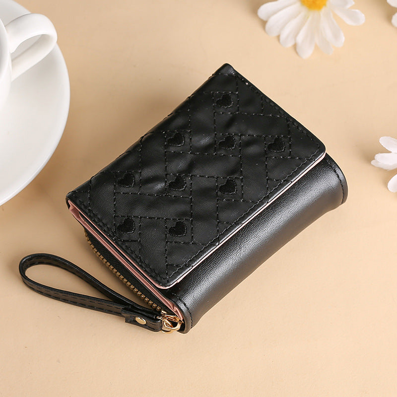 "Fashionable Coin Purse with Zipper & Buckle"