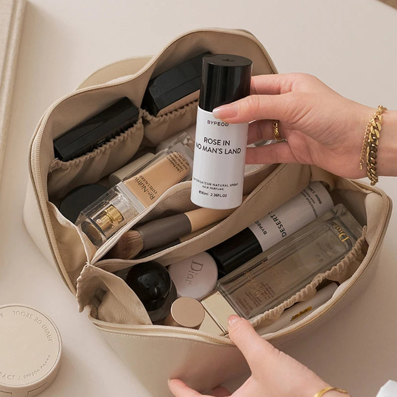 Stylish PU Leather Cosmetic Bag-Waterproof & Portable