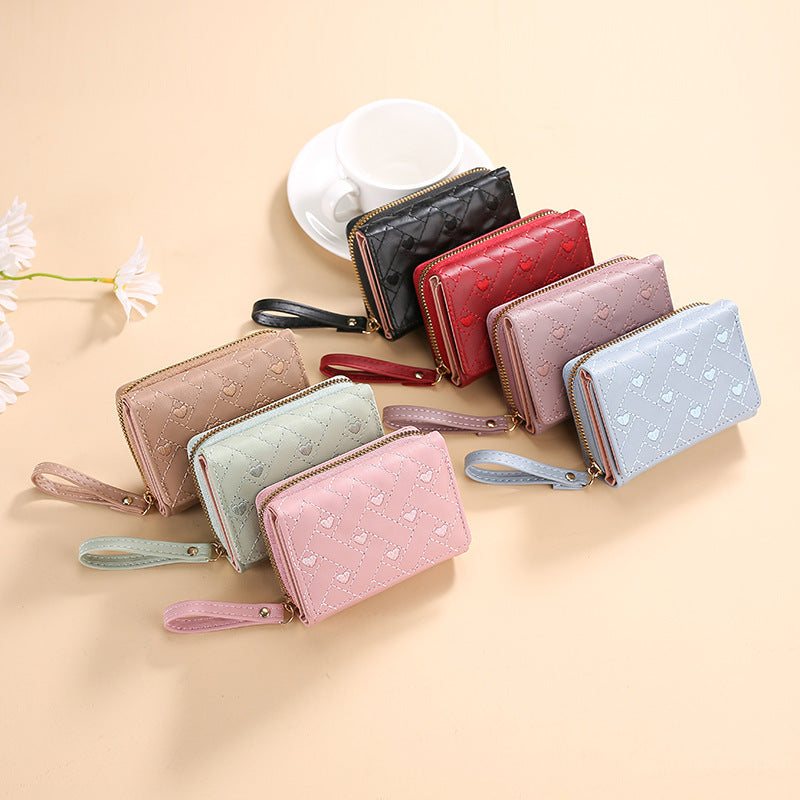 "Fashionable Coin Purse with Zipper & Buckle"