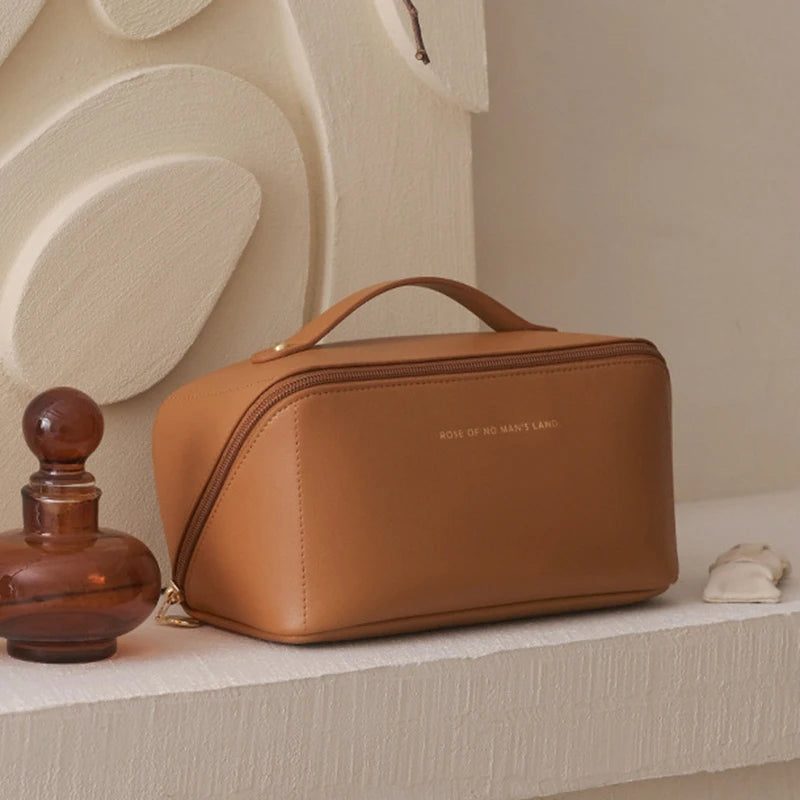 Stylish PU Leather Cosmetic Bag-Waterproof & Portable