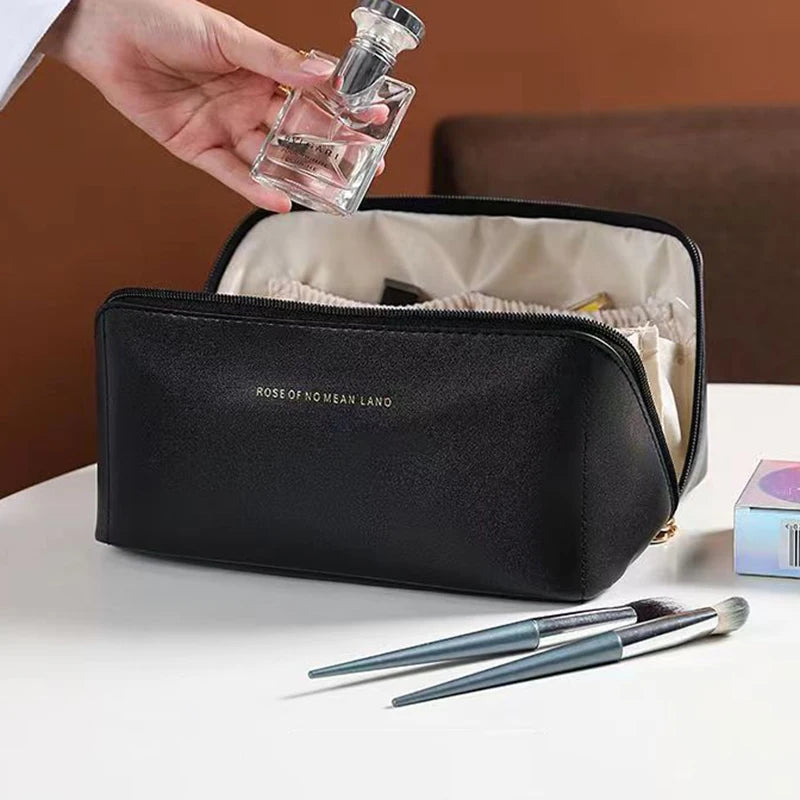 Stylish PU Leather Cosmetic Bag-Waterproof & Portable