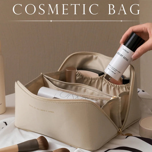Stylish PU Leather Cosmetic Bag-Waterproof & Portable