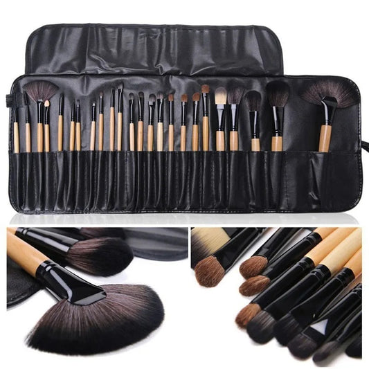 "Luxurious 24-Piece Elite Makeup Brush Set"